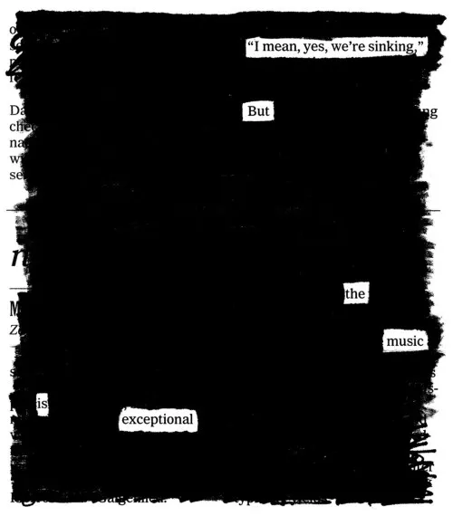 Newspaper Blackout Poetry by Austin Kleon